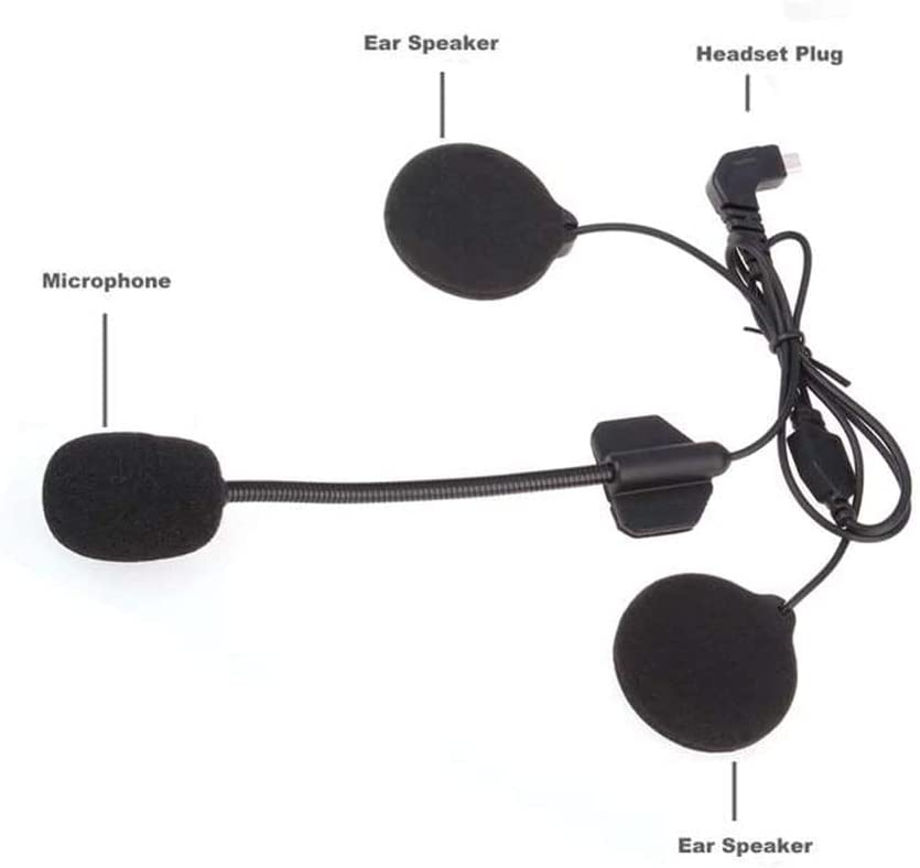FreedConn Motorcycle Intercom Accessories Soft & Hard Earphone Mic for R1-PlusE Helmet Intercom (5 Pin)