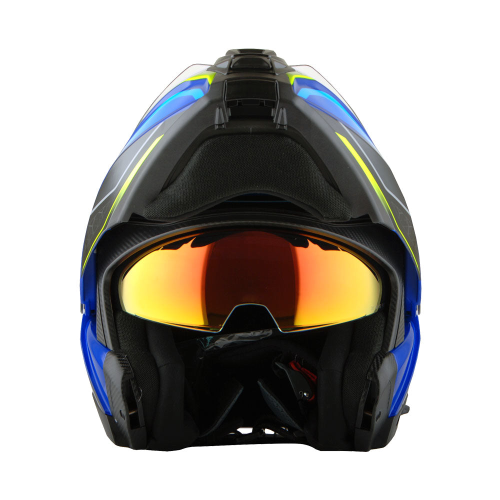 Martian Motorcycle Modular Full Face Helmet Flip up Dual Visor Sun Shield + Motorcycle Bluetooth Headset: HG362