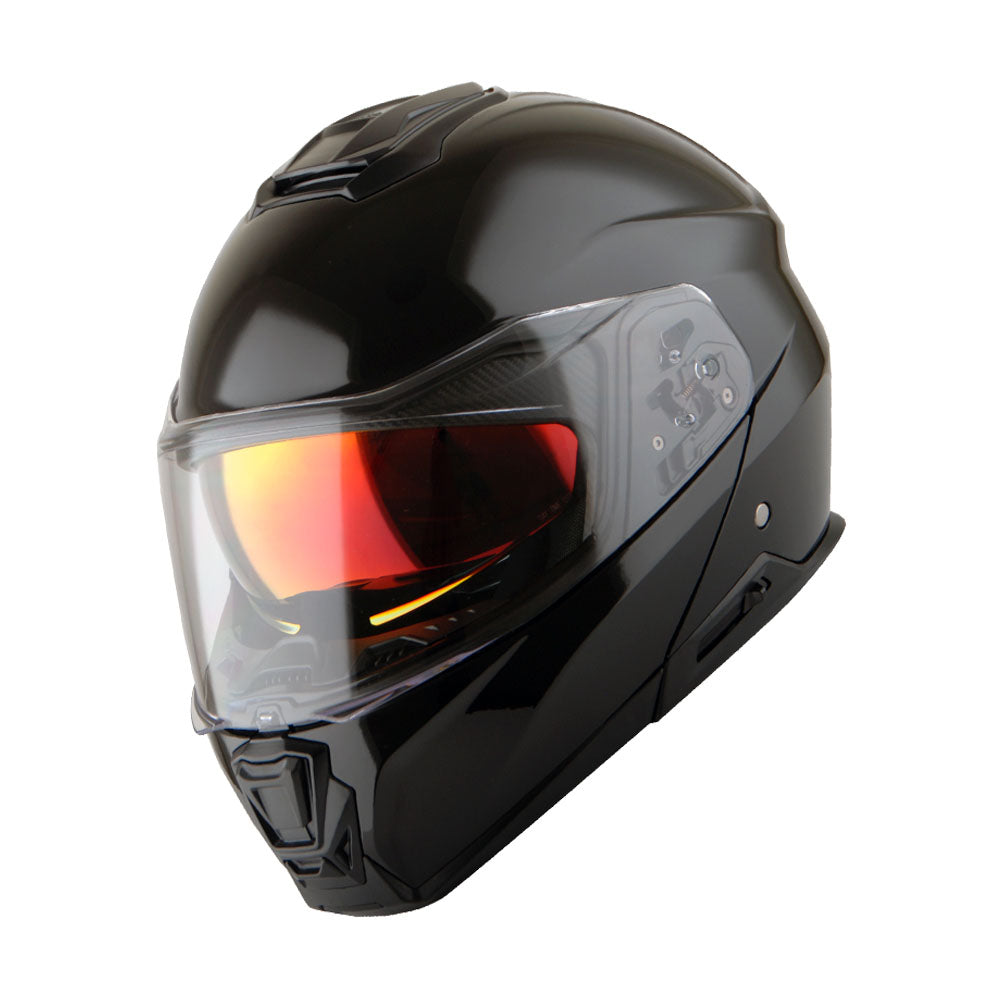 Martian Motorcycle Modular Full Face Helmet Flip up Dual Visor Sun Shield + Motorcycle Bluetooth Headset: HG362