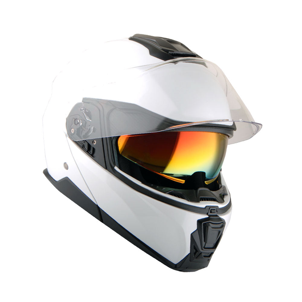 Martian Motorcycle Modular Full Face Helmet Flip up Dual Visor Sun Shield + Motorcycle Bluetooth Headset: HG362