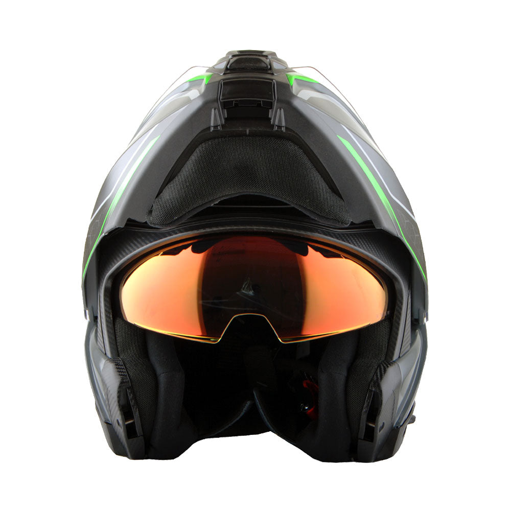 Martian Motorcycle Modular Full Face Helmet Flip up Dual Visor Sun Shield + Motorcycle Bluetooth Headset: HG362