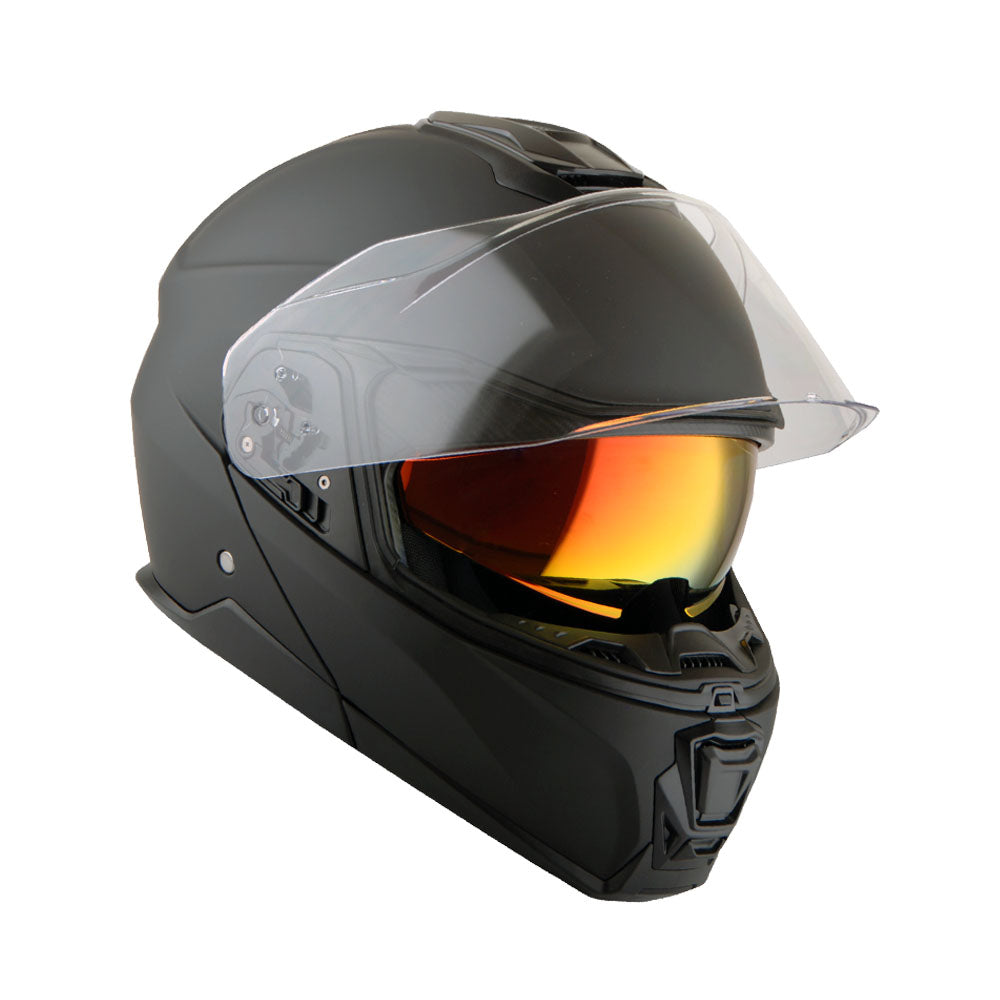 Martian Motorcycle Modular Full Face Helmet Flip up Dual Visor Sun Shield + Motorcycle Bluetooth Headset: HG362