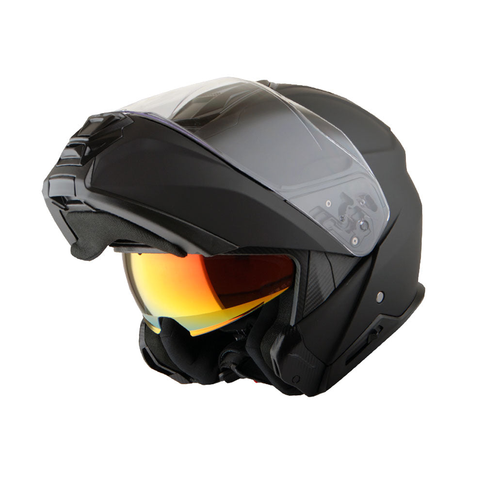Martian Motorcycle Modular Full Face Helmet Flip up Dual Visor Sun Shield + Motorcycle Bluetooth Headset: HG362