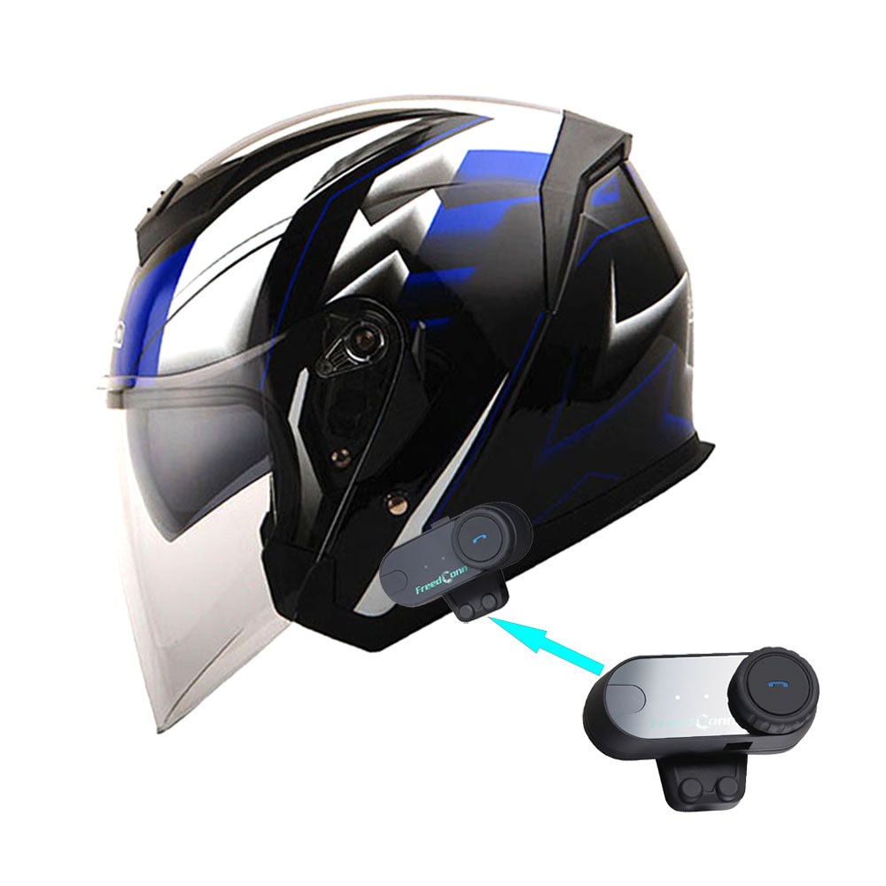 1Storm Motorcycle Open Face Helmet Scooter Classical Knight Bike Dual