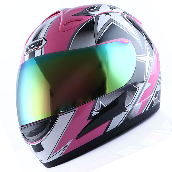 WOW Motorcycle HJM Street Bike Full Face Helmet + Motorcycle Bluetooth Headset