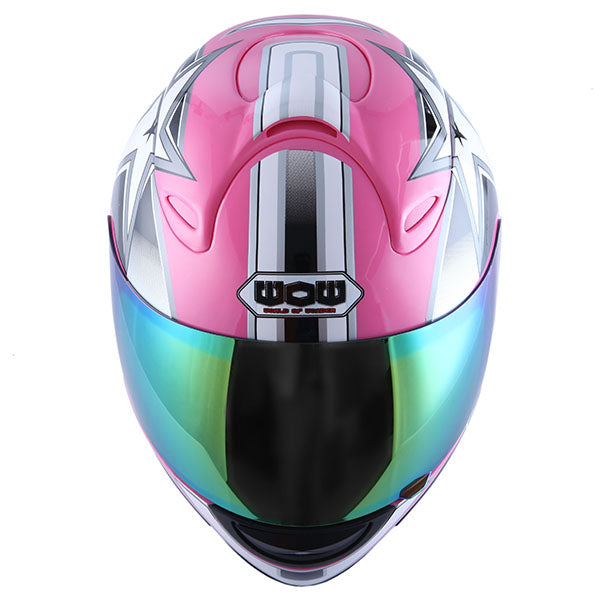 WOW Motorcycle HJM Street Bike Full Face Helmet + Motorcycle Bluetooth Headset