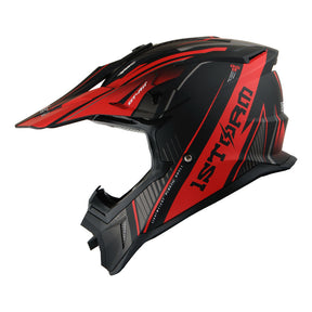 1Storm Adult Motocross Helmet BMX MX ATV Dirt Bike Downhill Mountain Bike Helmet Racing Style H637 + Motorcycle Bluetooth Headset