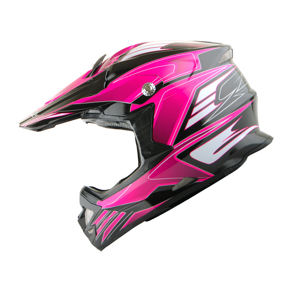 downhill helm pink 1Storm Adult Motocross Helmet BMX MX ATV Dirt Bike Downhill Mountain B
