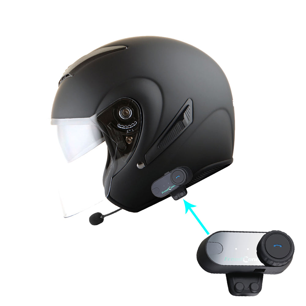 bike helmet bluetooth headset 1Storm Motorcycle Open Face Fiber Glass Dual Visor Helmet HB_609 Scoot