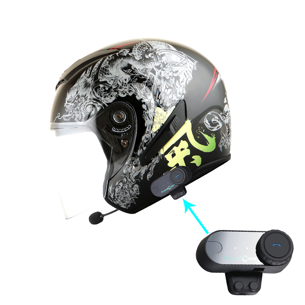 buy samurai motorcycle helmet 1Storm Motorcycle Open Face Fiber Glass Dual Visor Helmet HB_609 Scoot