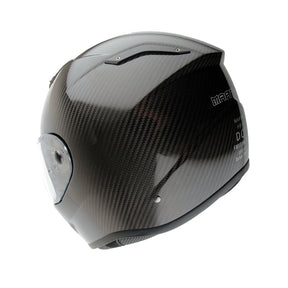 Martian Genuine Real Carbon Fiber Motorcycle Full Face Helmet + Motorcycle Bluetooth Headset: HB-BFF-L5 Glossy Carbon Black