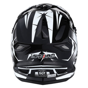 1Storm Adult Motocross Helmet BMX MX ATV Dirt Bike Helmet Racing Style HF801 + Motorcycle Bluetooth Headset