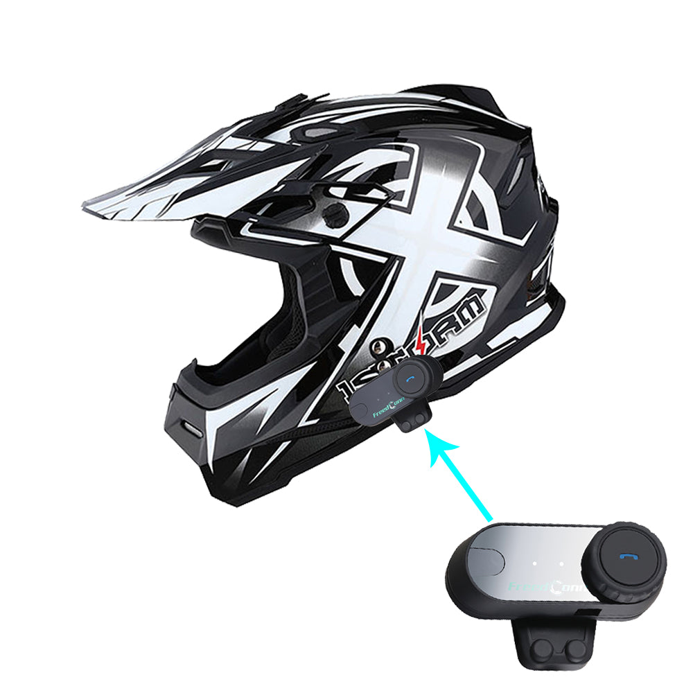 bluetooth motorcycle helmets ebay 1Storm Adult Motocross Helmet BMX MX ATV Dirt Bike Helmet Racing Style
