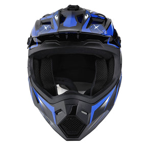 1Storm Adult Motocross Helmet BMX MX ATV Dirt Bike Helmet Racing Style HF801 + Motorcycle Bluetooth Headset