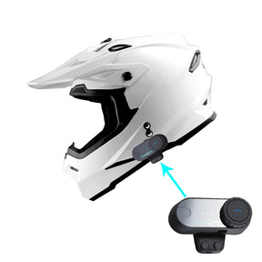 1Storm Adult Motocross Helmet BMX MX ATV Dirt Bike Helmet Racing Style HF801 + Motorcycle Bluetooth Headset