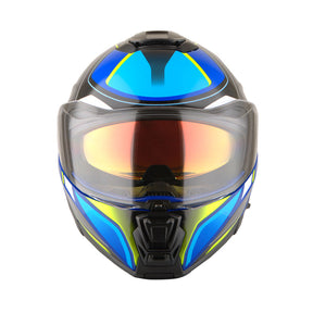 Martian Motorcycle Modular Full Face Helmet Flip up Dual Visor Sun Shield + Motorcycle Bluetooth Headset: HG362