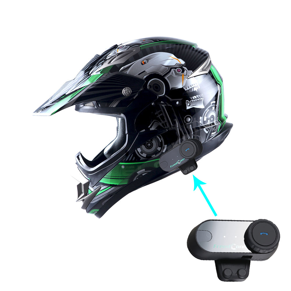 1Storm Adult Motocross Helmet Off Road MX BMX ATV Dirt Bike Mechanic HGXP14B + Motorcycle Bluetooth Headset 1Storm Adult Motocross Helmet Off Road MX BMX ATV Dirt Bike Mechanic HGXP14B + Motorcycle Bluetooth Headset