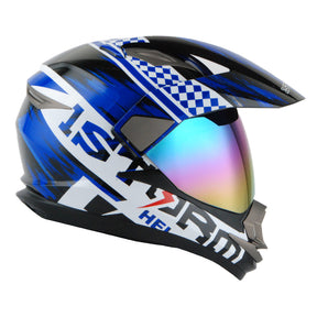 1Storm Dual Sport Helmet Motorcycle HGXP14A Full Face Motocross Off Road Bike + Motorcycle Bluetooth Headset