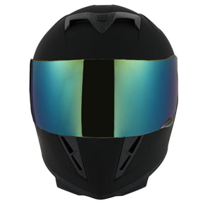 1Storm Motorcycle Full Face Helmet Skull King HJK311 Matt Black + One Extra Clear Shield + Motorcycle Bluetooth Headset