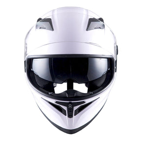 1Storm Motorcycle Modular Full Face Flip up Dual Visor Helmet + Spoiler + Motorcycle Bluetooth Headset: HJK316