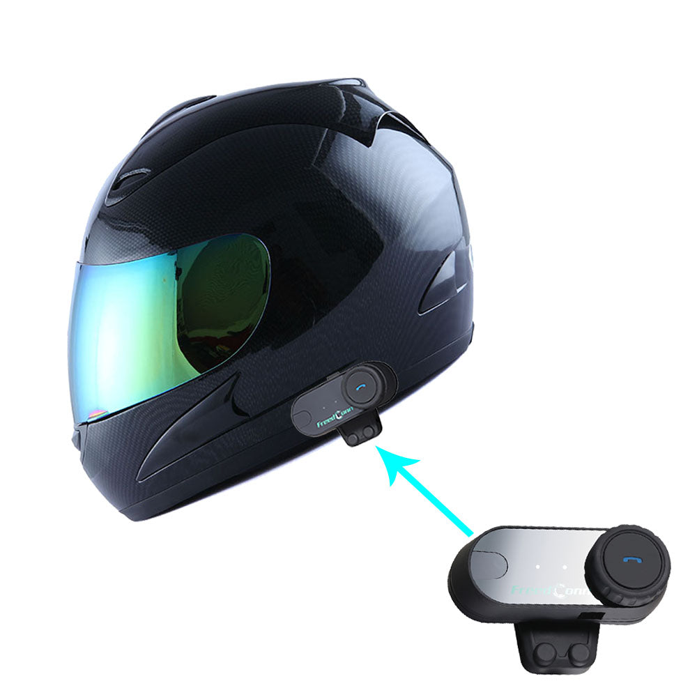 WOW Motorcycle HJM Street Bike Full Face Helmet + Motorcycle Bluetooth Headset