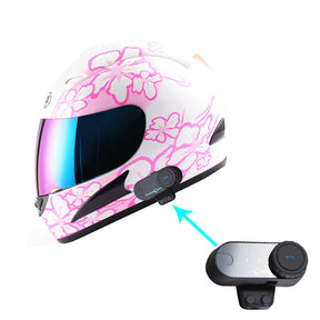 WOW Motorcycle HJM Street Bike Full Face Helmet + Motorcycle Bluetooth Headset