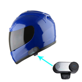 1Storm New Motorcycle JH901 Bike Full Face Helmet + One Extra Clear Shield + Motorcycle Bluetooth Headset