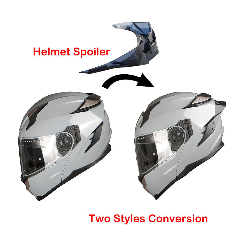 1Storm Motorcycle Modular Full Face Helmet DOT Adults Street Bike  Flip up Dual Visor Sun Inner Shield Anti Fog Pinlock Shield + Motorcycle Bluetooth Headset