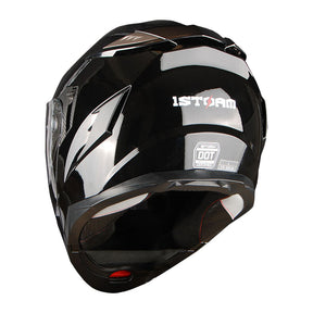 1Storm Motorcycle Modular Full Face Helmet DOT Adults Street Bike  Flip up Dual Visor Sun Inner Shield Anti Fog Pinlock Shield + Motorcycle Bluetooth Headset