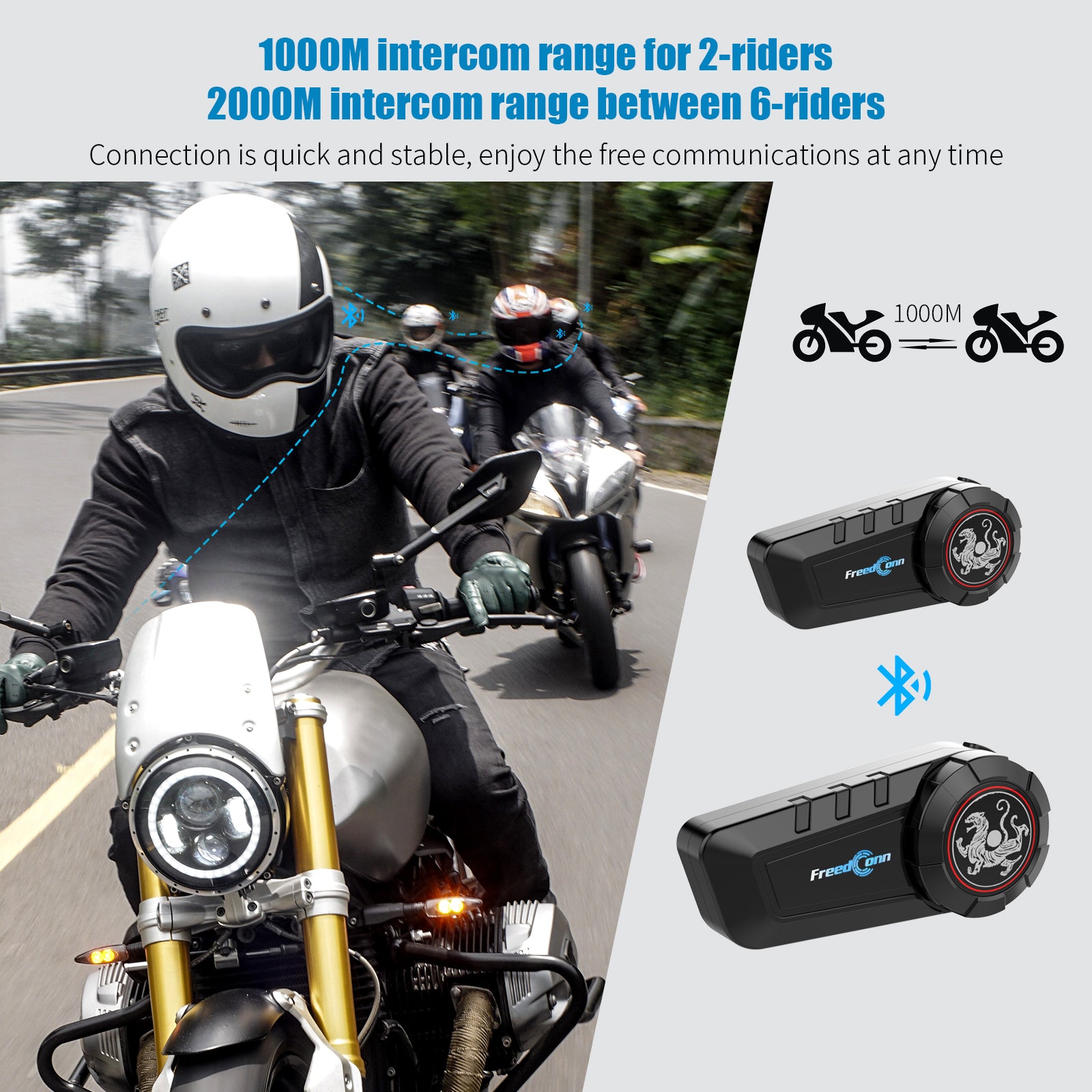 cocoon motorcycle helmet bluetooth kit FreedConn KY-Pro Motocycle Helmet Waterproof and Wireless Bluetooth He