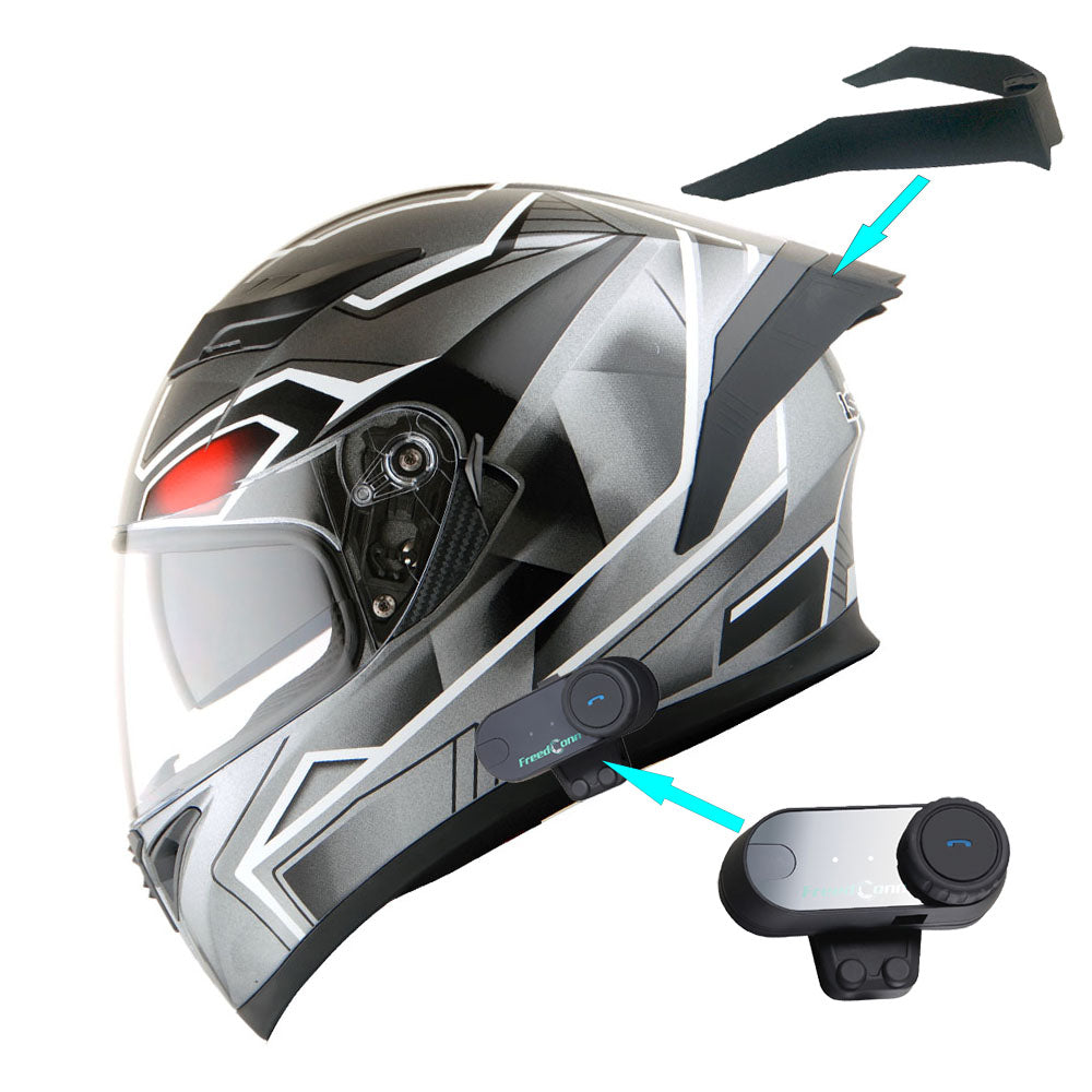 1Storm Motorcycle Modular Full Face Flip up Dual Visor Helmet + Spoile 1Storm Motorcycle Modular Full Face Flip up Dual Visor Helmet + Spoile