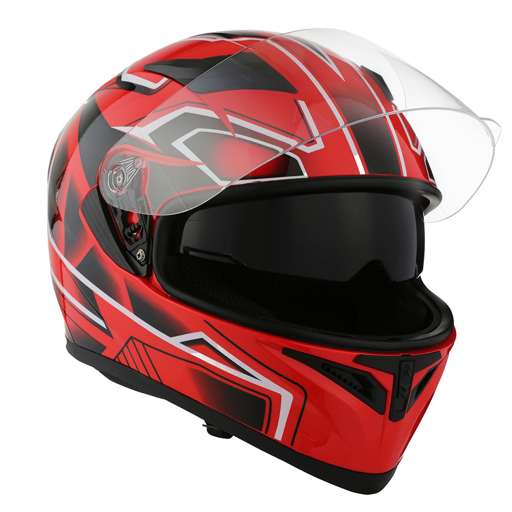 agv k5 deep 1Storm Motorcycle Modular Full Face Flip up Dual Visor Helmet + Spoile
