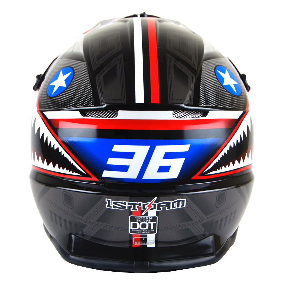 1Storm Adult Motocross Helmet BMX MX ATV Dirt Bike Downhill Mountain B