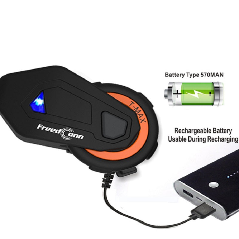 FreedConn Motorcycle Communication System for 6 Riders Group Intercom,  T-MAX Helmet Bluetooth Headset for Motorbike Skiing (Range  1500m,Waterproof,FM